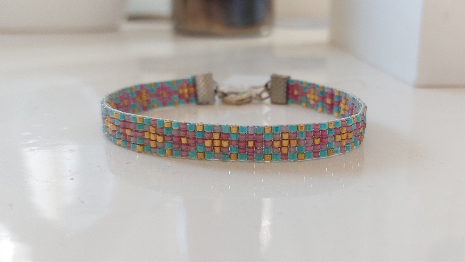 SALE! Miyuki delica geweven kralen armband fantasie, Overige materialen, Overige kleuren, Verzenden, Nieuw