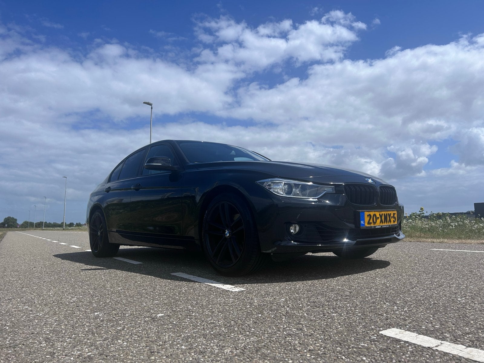 BMW High executive 2.0IX 320 135KW Aut8 (f30) 2012 Zwart, Auto's, BMW, Particulier, 3-Serie, Benzine, A, Sedan, Automaat, Origineel Nederlands