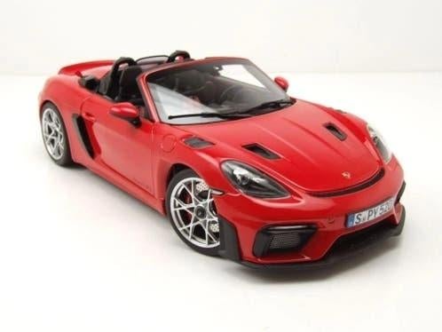 Porsche 718 Spyder RS 2023 Rood/Norev/1:18, Hobby en Vrije tijd, Modelauto's | 1:18, Nieuw, Auto, Norev, Ophalen of Verzenden