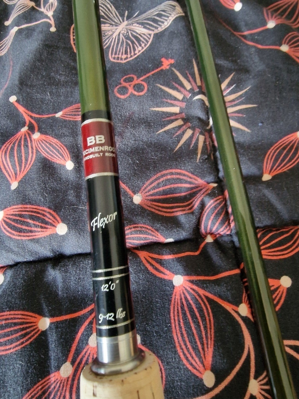 3X BART BAKKER BB RODS FLEXOR DARK GREEN KARPERHENGELS 12 FT, Ophalen, Zo goed als nieuw, Werphengel