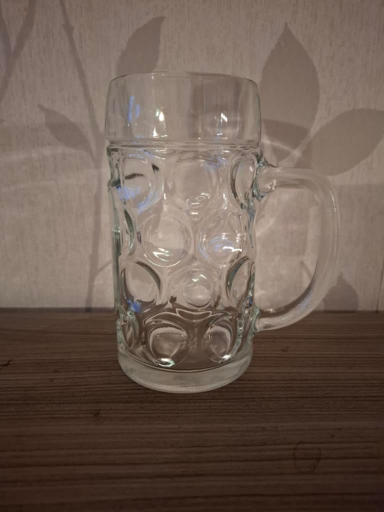 Bierglas halve liter, Ophalen of Verzenden, Zo goed als nieuw, Bierglas