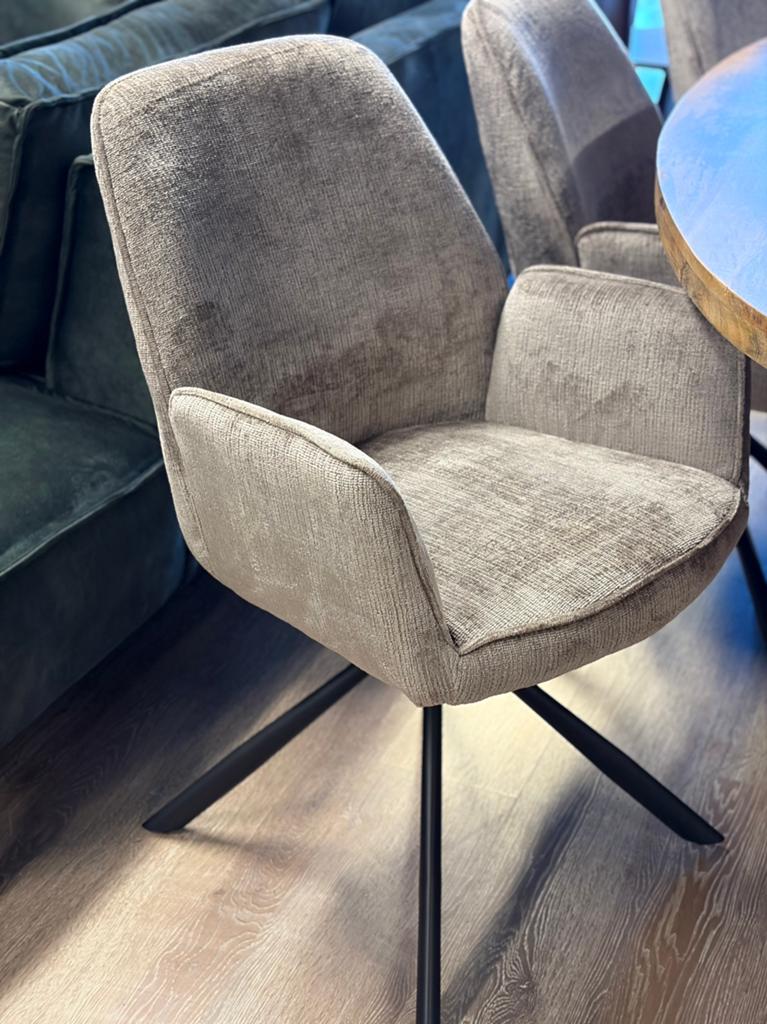 Zes nieuwe sjiek geweven stoelen met draaibare zit, Ophalen, Nieuw, Eetkamerstoelen vergaderstoelen kantoor luxe stoel boucle teddy