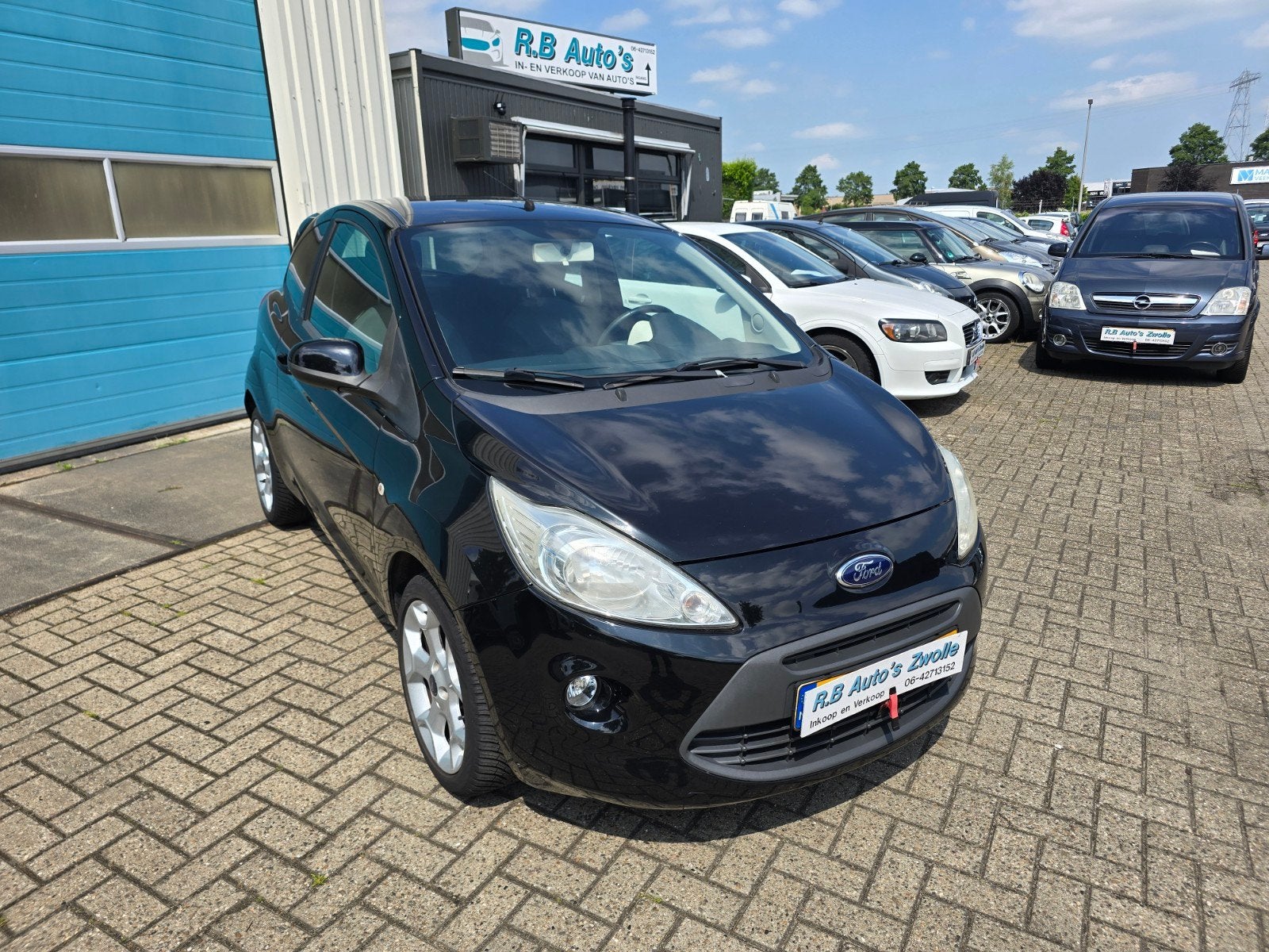 Ford Ka 1.2 51KW 2009 Zwart, Auto's, Ford, Bedrijf, Ka, ABS, Airbags, Airconditioning, Boordcomputer, Centrale vergrendeling, Elektrische ramen