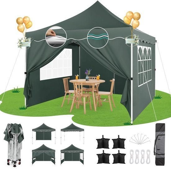 Opvouwbaar Paviljoen – Partytent – Tuinpaviljoen, Corvance B.V., Verzenden, Nieuw, Corvancebol@gmail.com