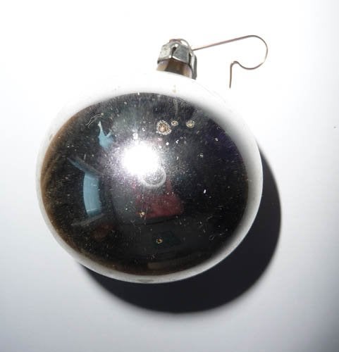 vintage ronde kerstbal, Diversen, Ophalen of Verzenden, Gebruikt