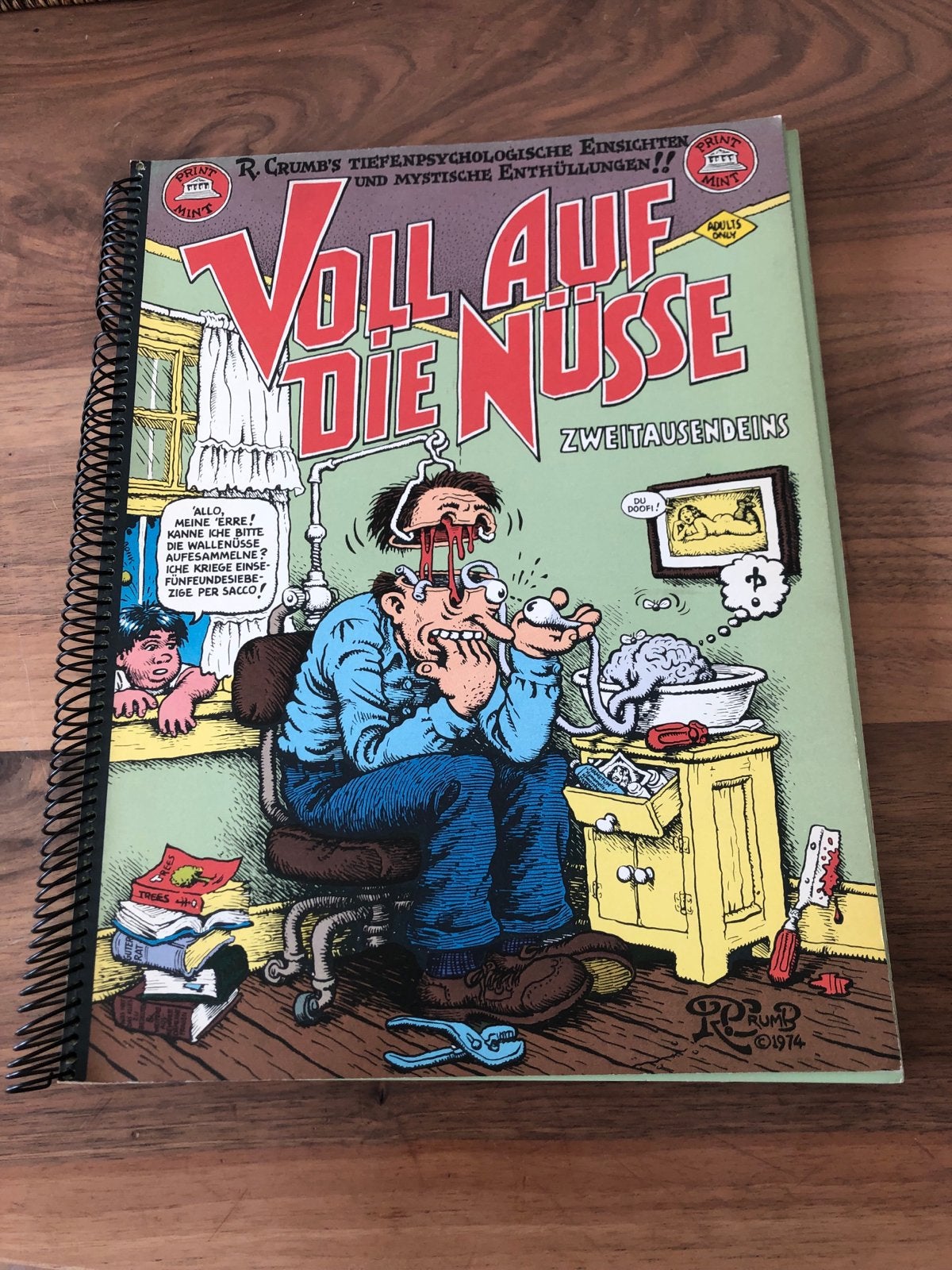 R. Crumb's Voll auf die Nüsse - ZWEITAUSENDEINS, Eén stripboek, Ophalen of Verzenden, Zo goed als nieuw