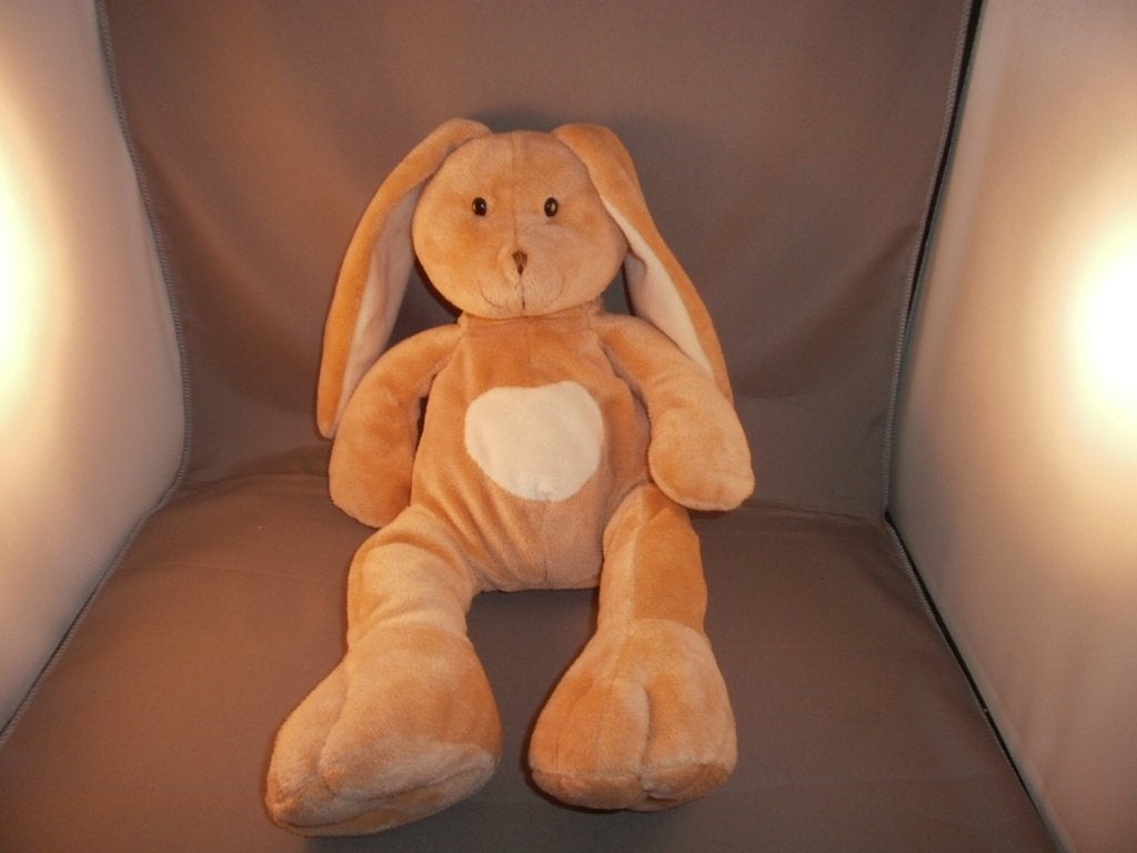 konijn bruin crème zwarte harde oogjes 54 cm met oren, Overige merken, Ophalen of Verzenden, Middelgroot (20 tot 80 cm), Bruin