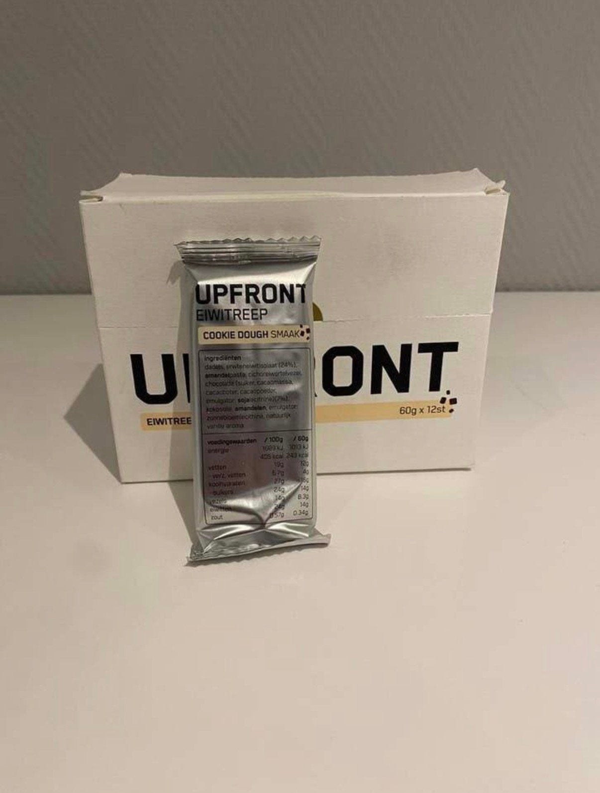 Upfront Eiwitreep Cookie Dough 12 pack - 14g Eiwit per reep, Ophalen of Verzenden