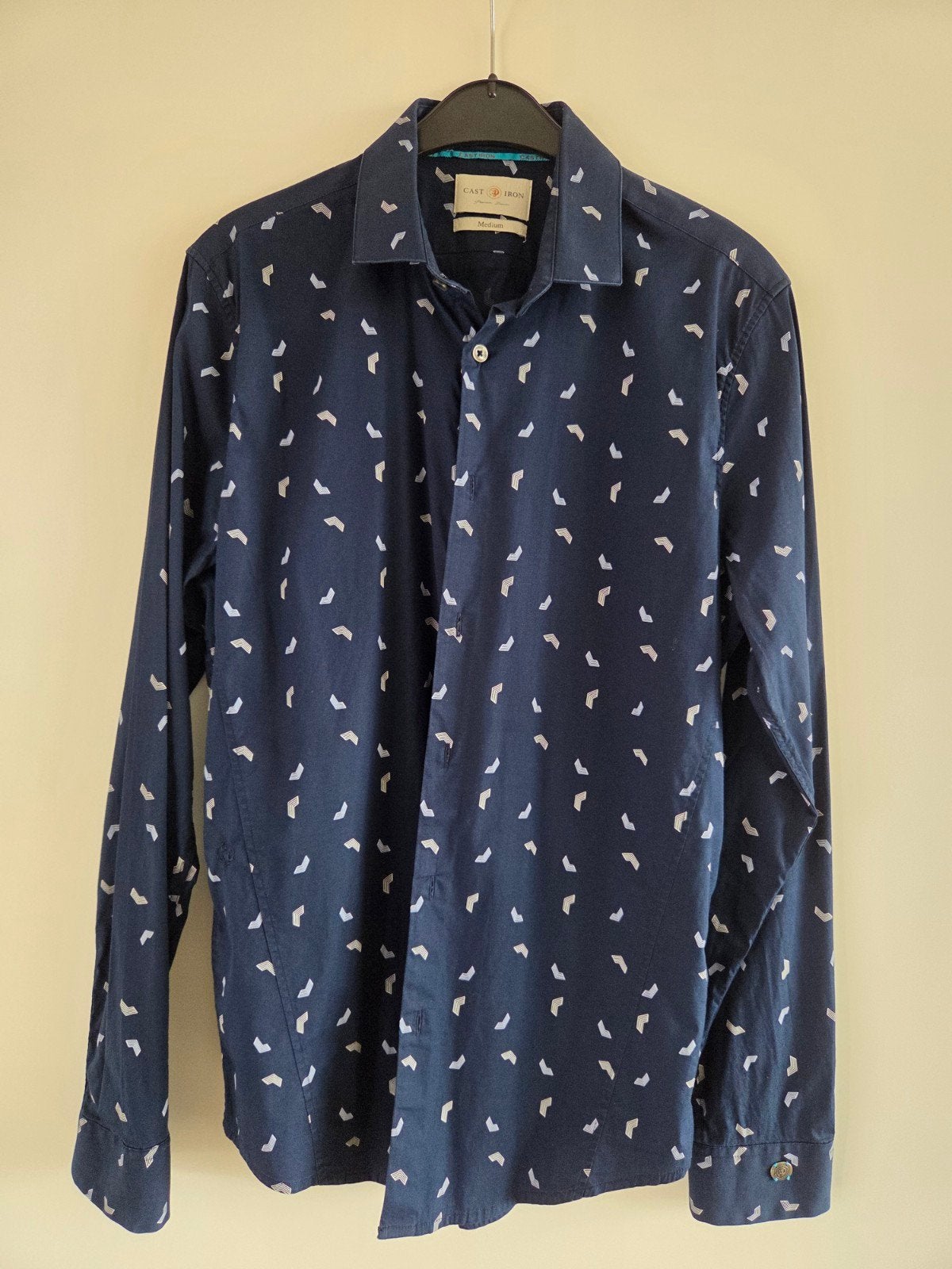 Cast Iron blouse, Ophalen of Verzenden, Zo goed als nieuw, Blauw, Halswijdte 41/42 (L)