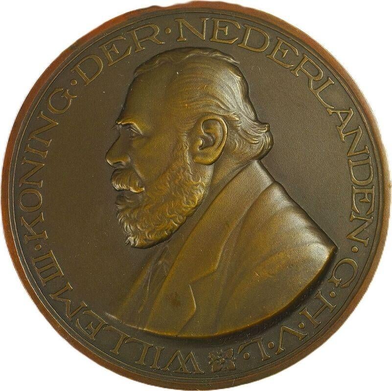 Nederland penning 1930 Willem III Van Goor EF, Ophalen of Verzenden, Overige materialen, Nederland