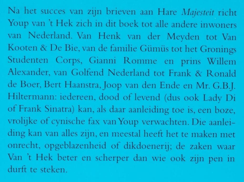 Fax - Youp van 't Hek (1999), Verzenden, Zo goed als nieuw, Cabaret