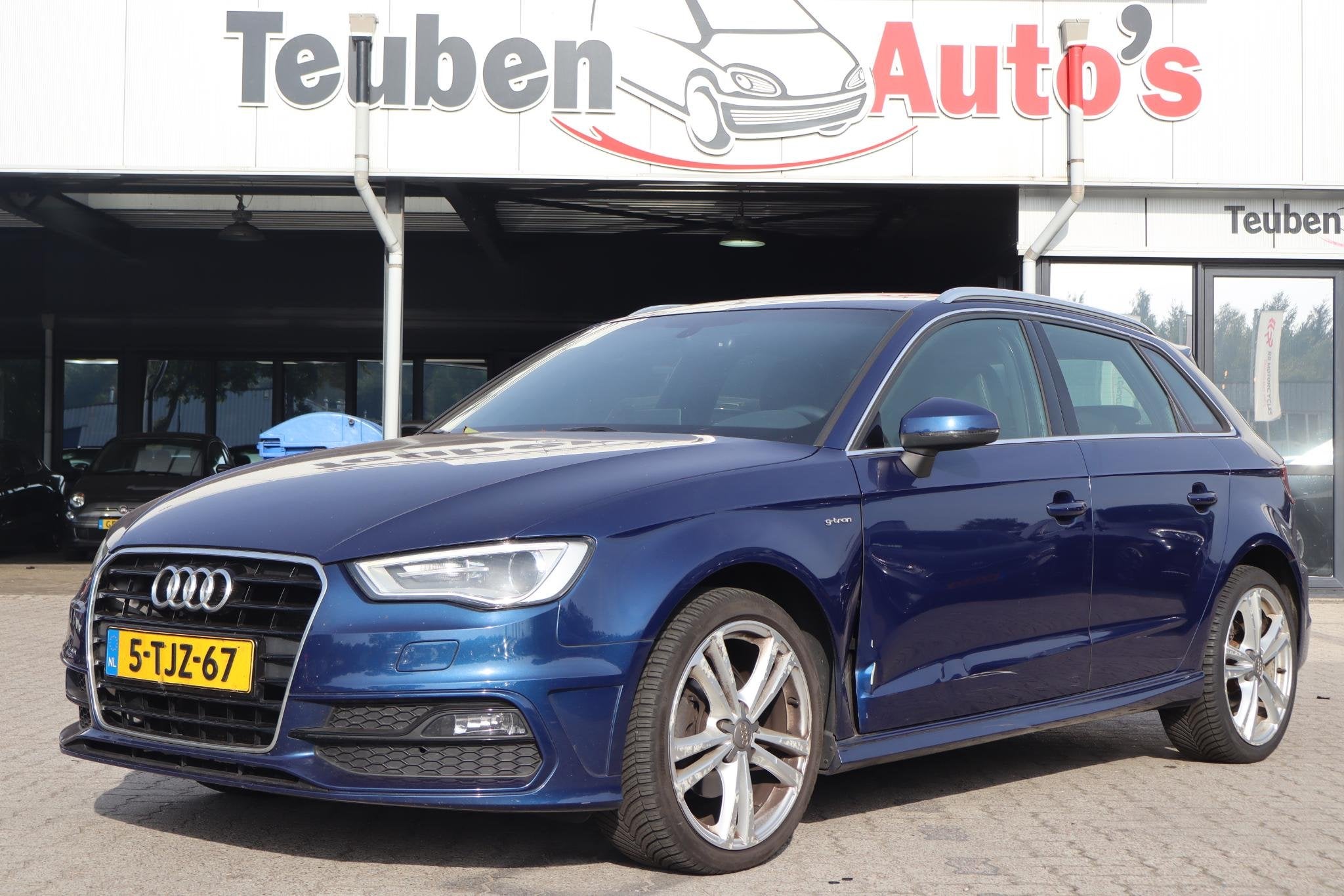 Audi A3 Sportback 1.4 TFSI Ambition Pro Line S g-tron | Navi, Auto's, Gebruikt, 4 cilinders, CNG (Aardgas), Blauw
