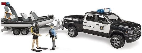 Bruder 2507 Auto Dodge Ram Politie Licht En Geluid, Nieuw, Ophalen of Verzenden, Www.loods56.nl, X