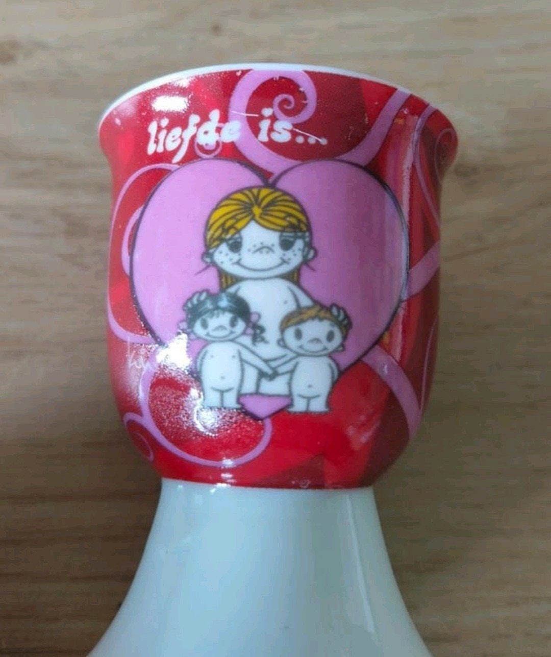 Vintage Liefde is... eierdopje - Minimkim Holland B.V. 2009, Gebruikt, Verzenden, Overige typen, Overige stijlen