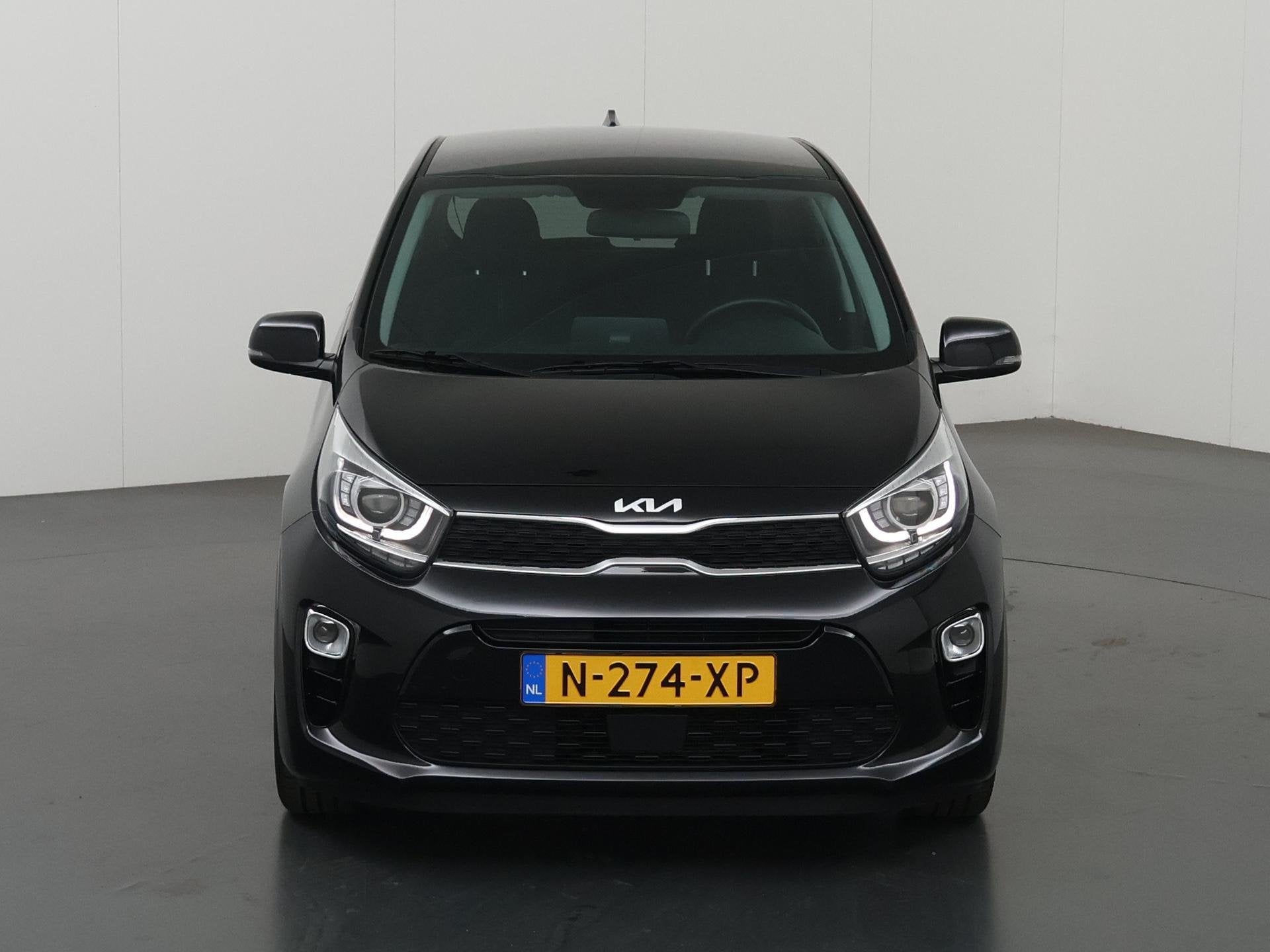 Kia Picanto 1.0 DPi DynamicPlusLine | Lichtmetalen velgen |, Auto's, Stof, Gebruikt, 4 stoelen, Zwart