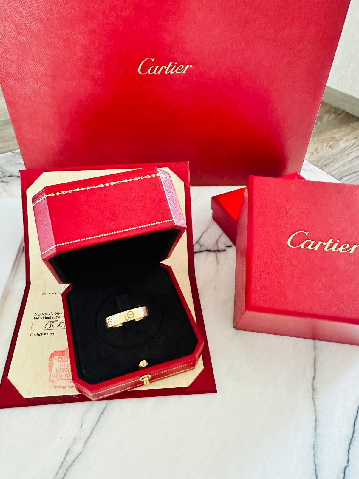 Cartier LOVE ring, Ophalen, Gebruikt, Goud, Dame