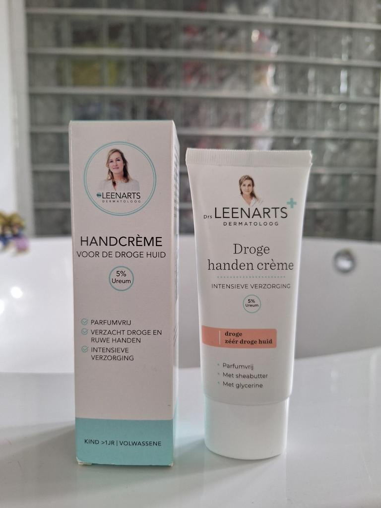 2x Dr. Leenarts Handcrème Droge Huid 5% Ureum Parfumvrij, Ophalen of Verzenden, Nieuw, Bodylotion, Crème of Olie