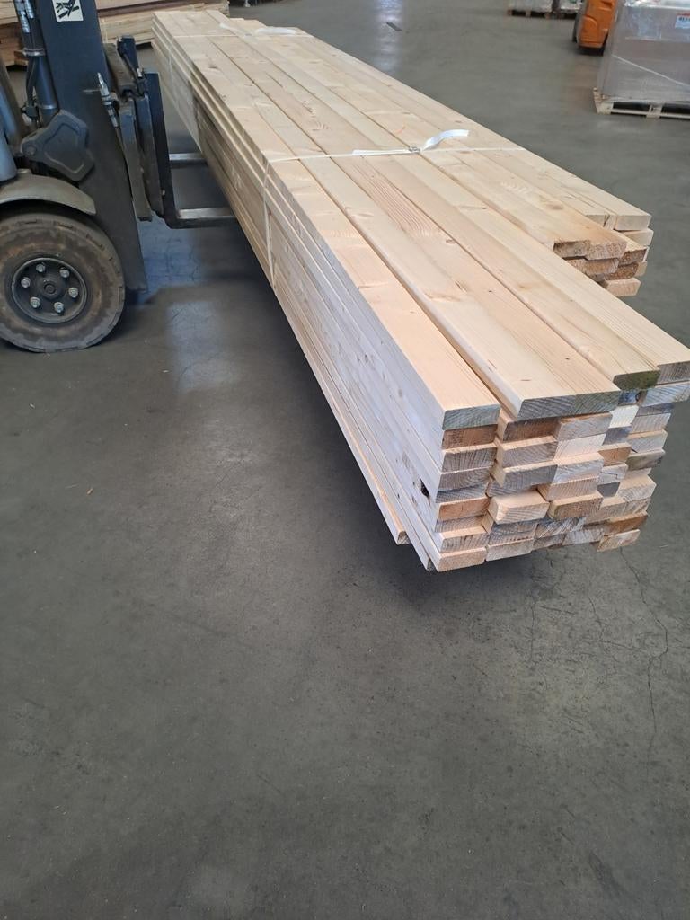Pakket vurenhout 38x89mm sls balk geschaafd, Doe-het-zelf en Verbouw, Hout en Planken, Ophalen, Nieuw, Balk, Vuren