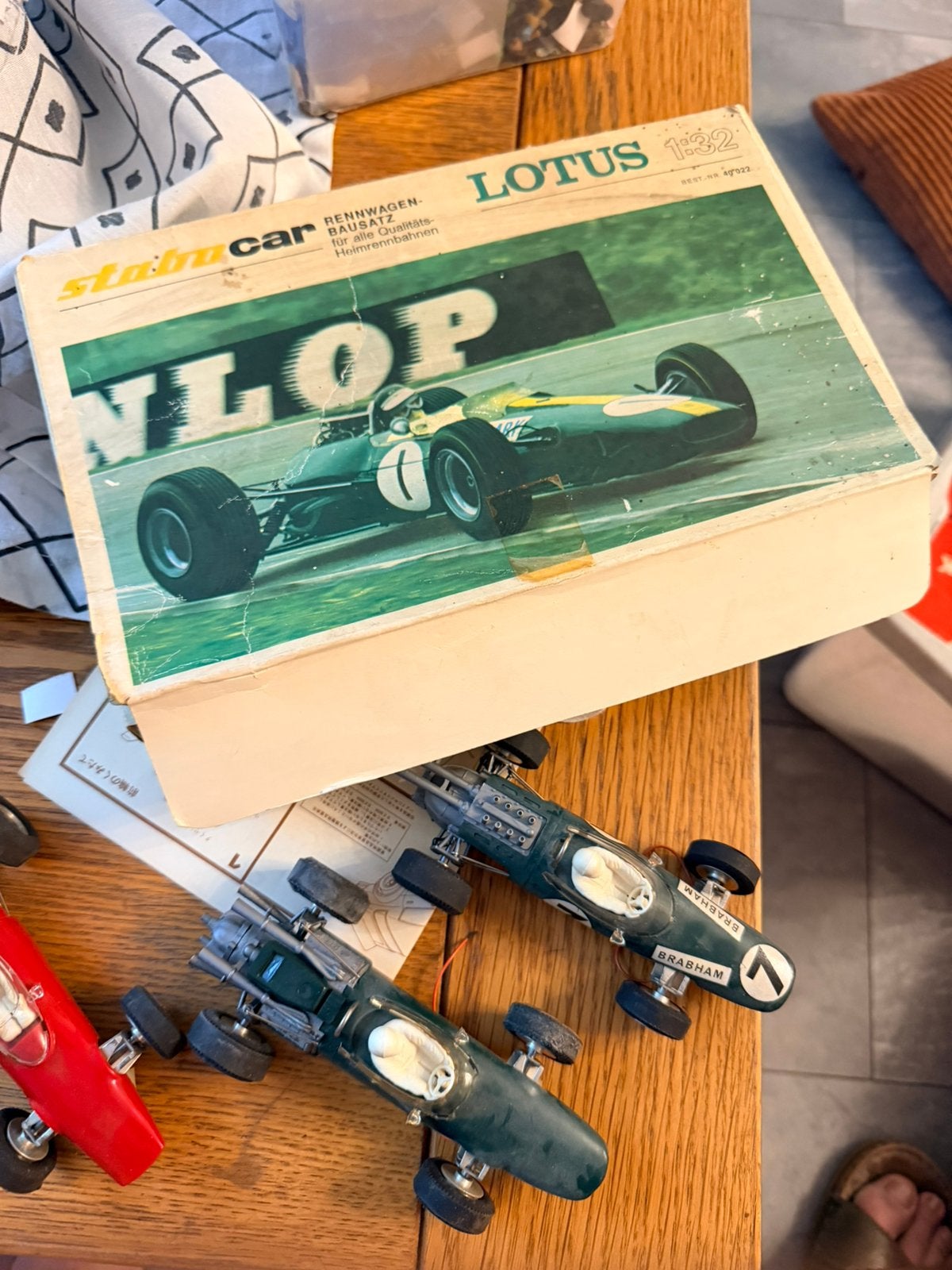 Stabocar rennwagen bausatz lotus 1:32 3 stuks, Overige merken, Auto, Verzenden, Groter dan 1:32