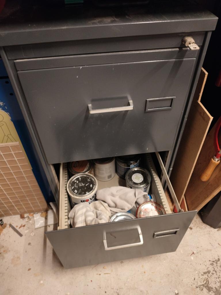 Metalen ladekast voor garage etc, Ophalen, Gebruikt, 1 of 2 laden, 50 tot 100 cm
