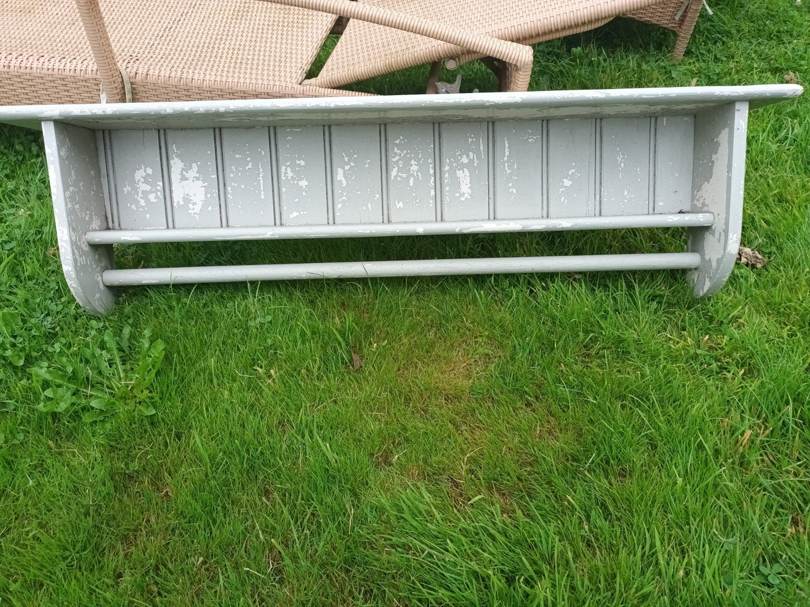brocante vintage houten regaal, Ophalen