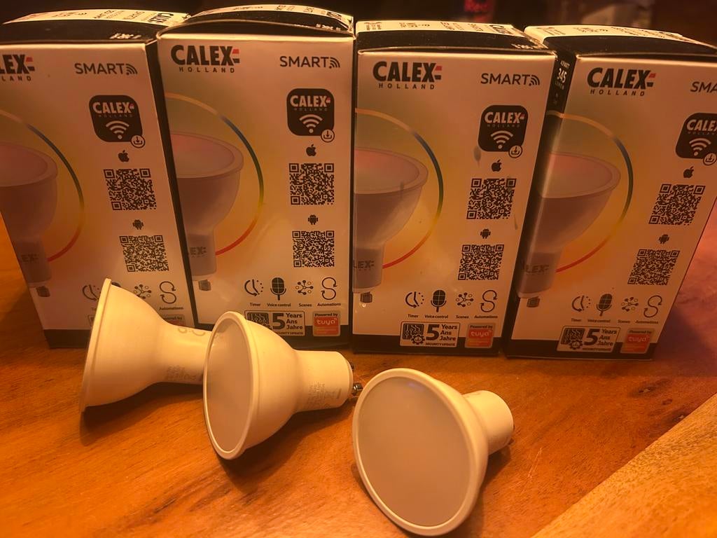 7x Calex CU10 Smart WiFi LED Lampen - Multicolor & Dimbaar, Led-lamp, Minder dan 30 watt, Nieuw, Overige fittingen