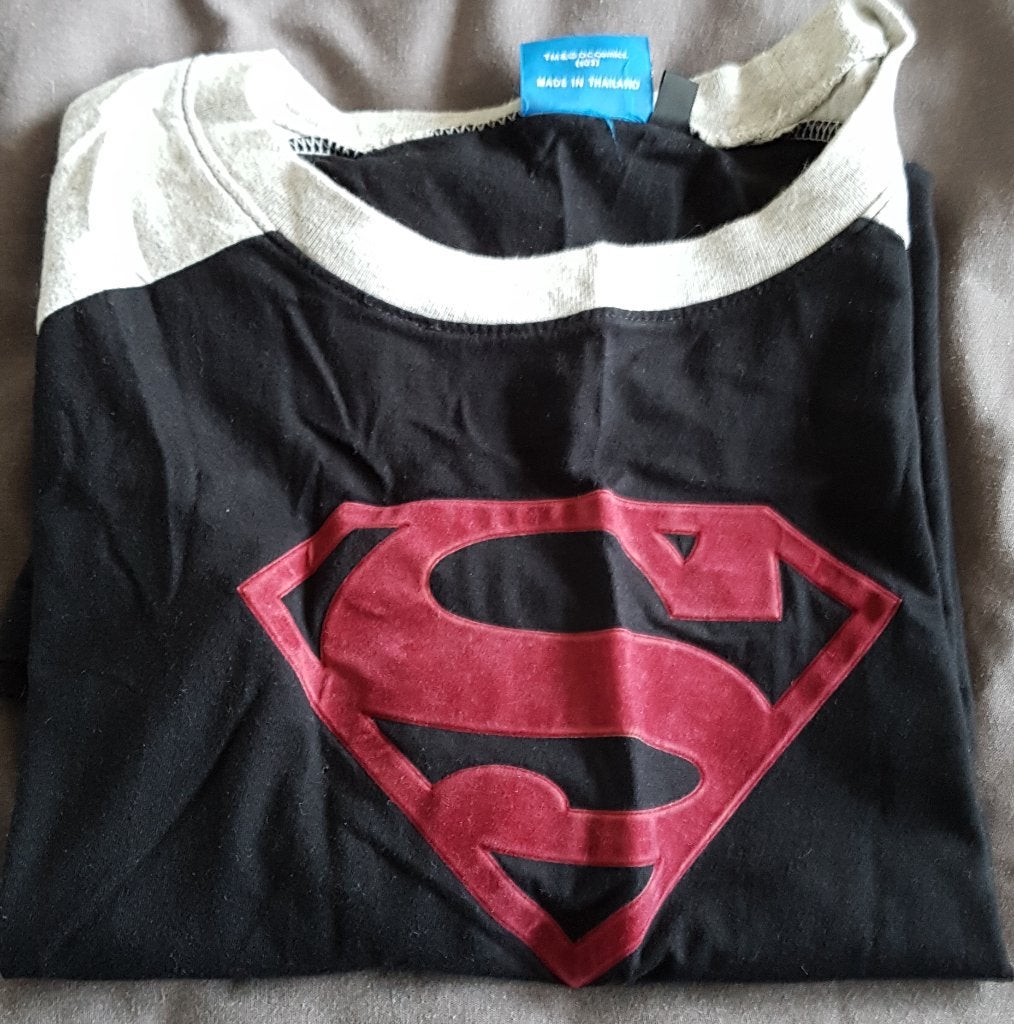 Shirt superman, Ophalen of Verzenden, Nieuw, Maat 56/58 (XL), Zwart