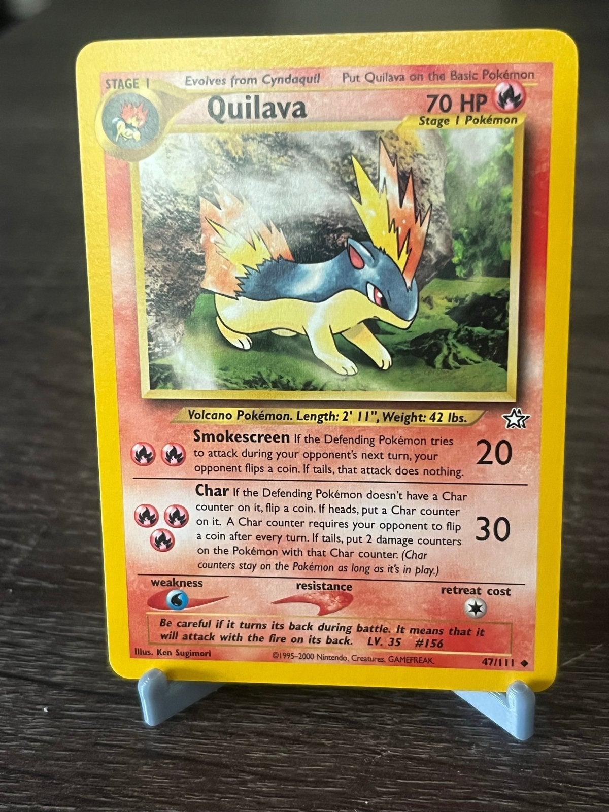 Quilava (47/111) - Neo Genesis - EX, Ophalen of Verzenden, Gebruikt, Losse kaart