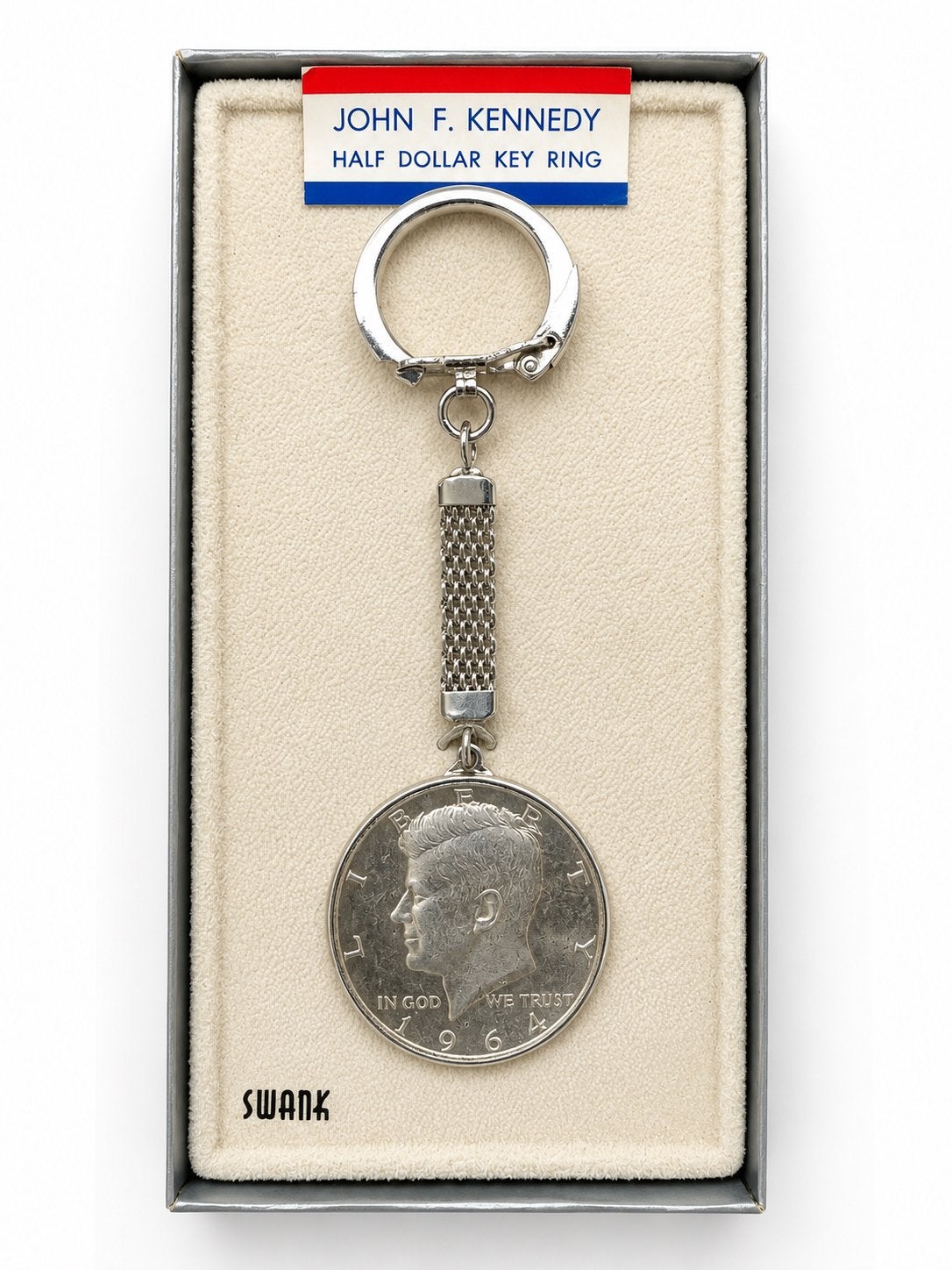 Originele Swank John F. Kennedy Half Dollar, Ophalen of Verzenden, Noord-Amerika, Zilver