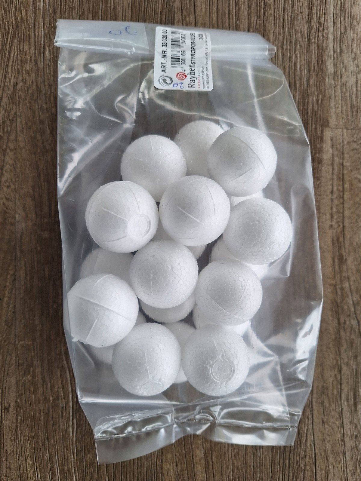 20 Rayher piepschuim ballen 3 cm, knutselmateriaal, Hobby en Vrije tijd, Knutselen, Overige thema's, Nieuw, Ophalen of Verzenden