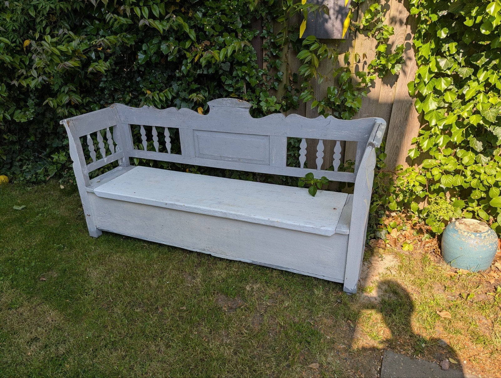Houten bankje, Ophalen, Gebruikt, Tweepersoons, Minder dan 150 cm
