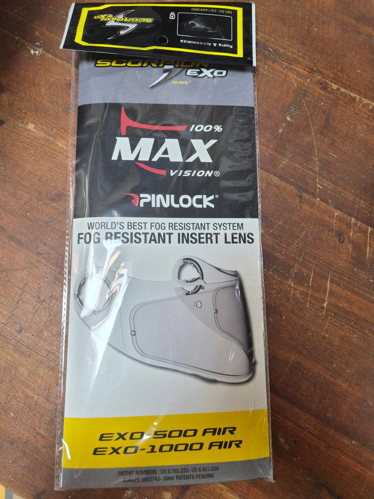 Scorpion EXO Pinlock lens voor EXO-500/1000 Air, Ophalen of Verzenden