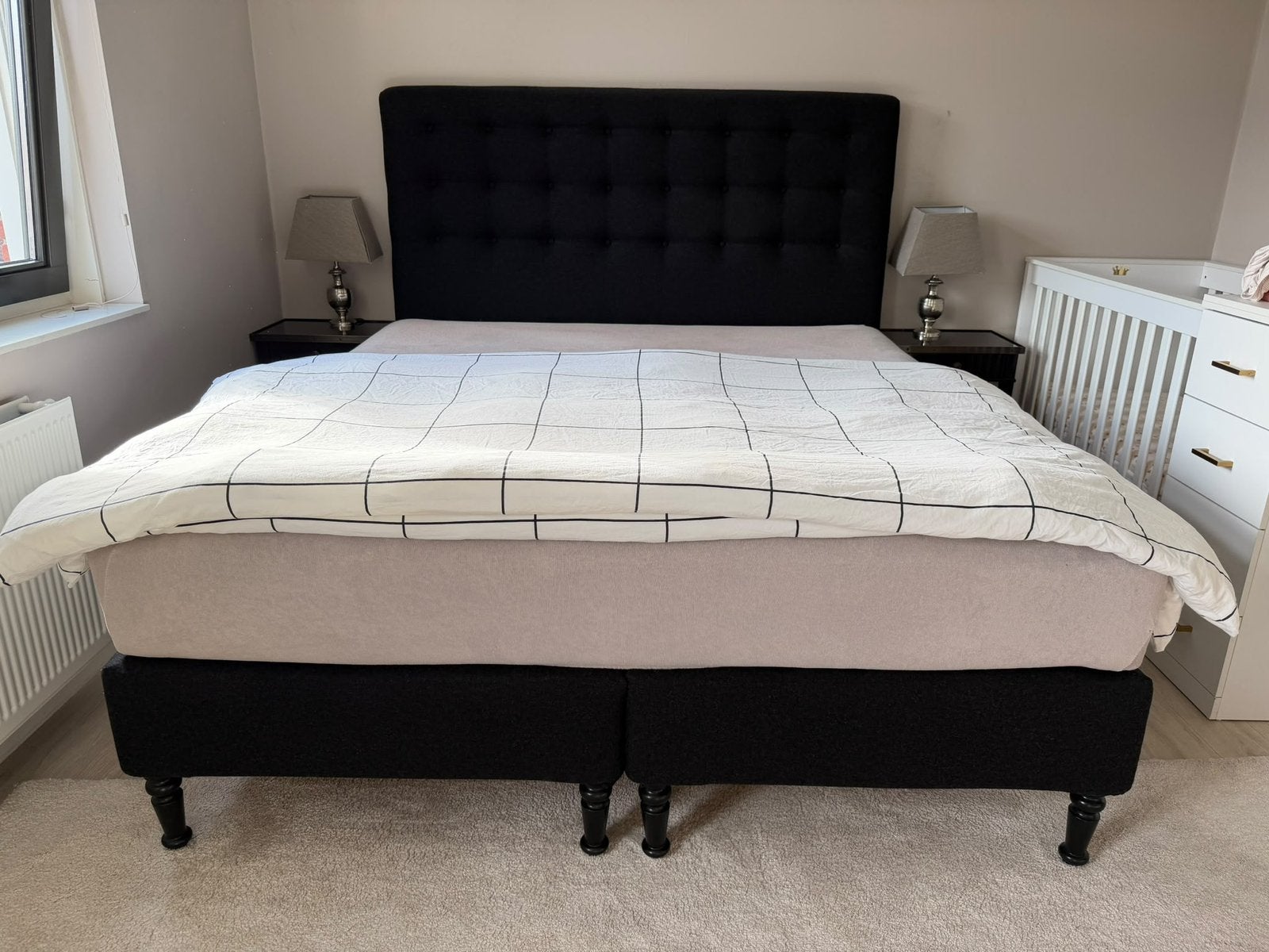 Boxspring 180-200 zgan, Ophalen of Verzenden, Zo goed als nieuw, Tweepersoons, 180 cm