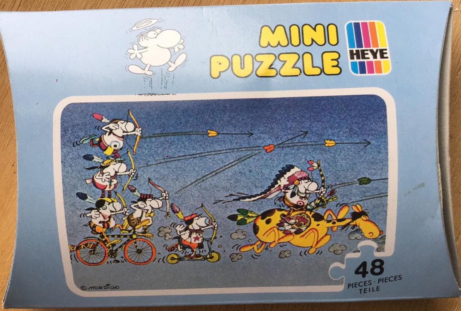 Mordillo mini puzzel van Heye - 54 stukjes - ZGAN, Ophalen of Verzenden, Minder dan 500 stukjes, Zo goed als nieuw, Legpuzzel