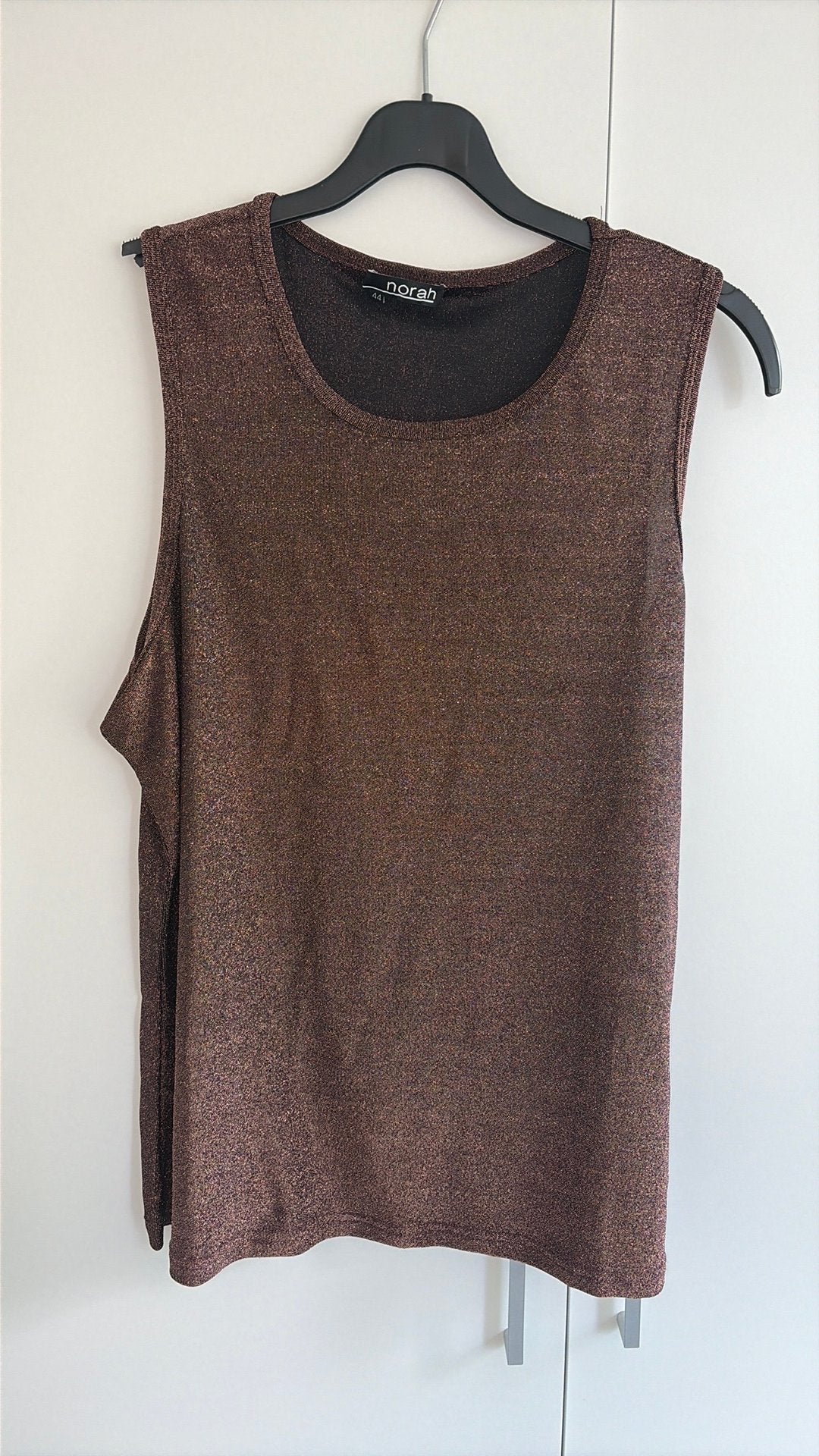 Norah dames top bruin glitter, Bruin, Verzenden, Maat 42/44 (L), Nieuw