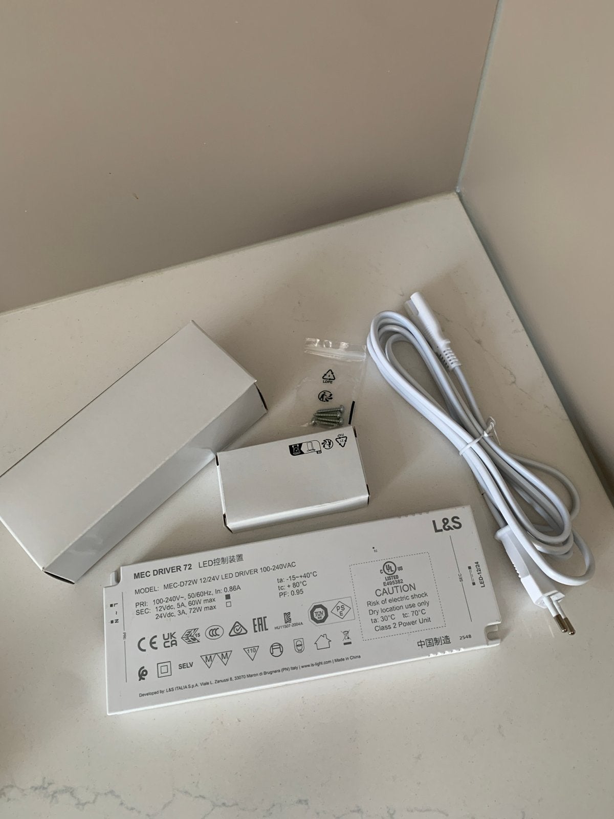 Set voor ledverlichting LED Driver/trafo 60W met EU stekker, Ophalen of Verzenden, Nieuw, Overige typen