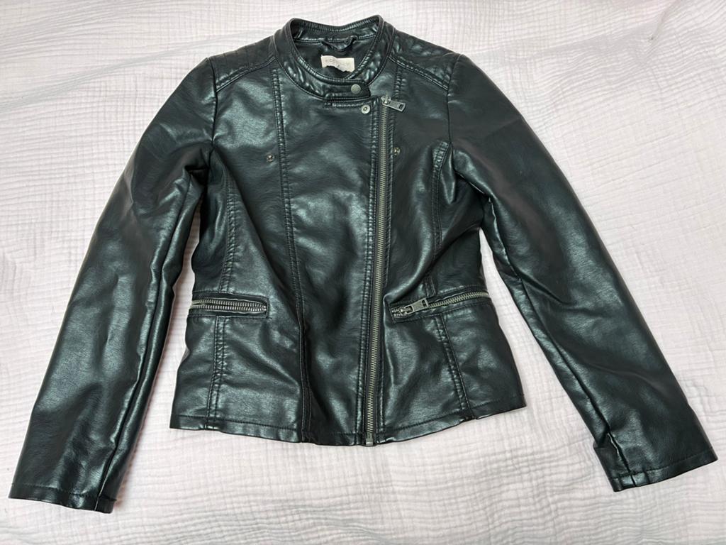 Stoere KIDS ONLY leren jas - maat 140, Ophalen of Verzenden, Gebruikt, Meisje, Jas