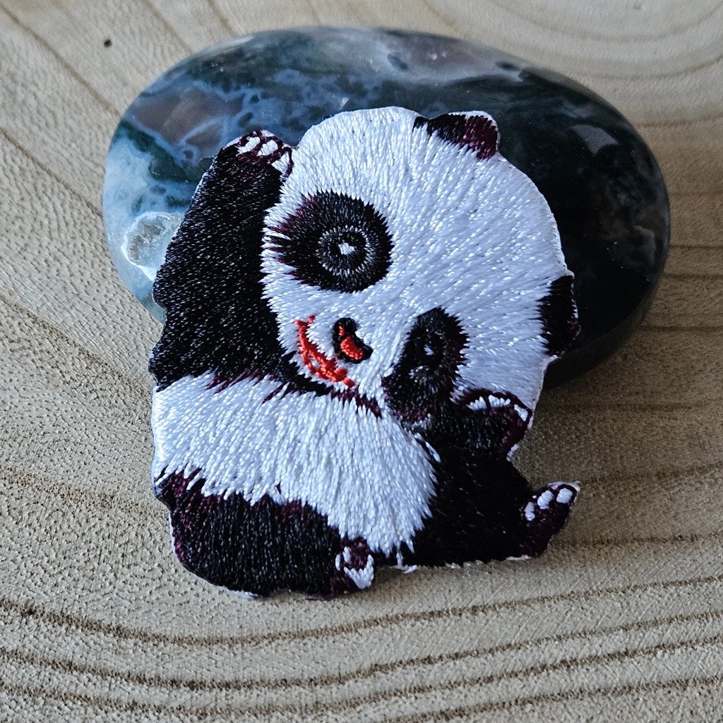 Strijk embleem Iron on Patch Panda applicatie, D, Nieuw, Ophalen of Verzenden, D