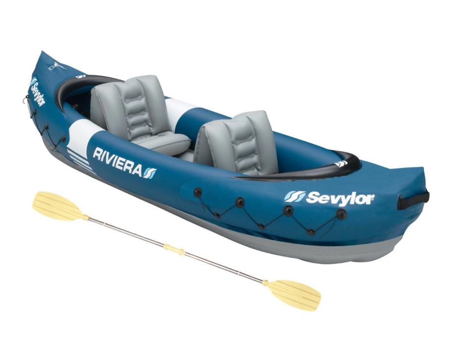 Te koop opblaasbare kayak 2 personen, Watersport en Boten, Kano's, Ophalen, Zo goed als nieuw, Twee personen, Kajak