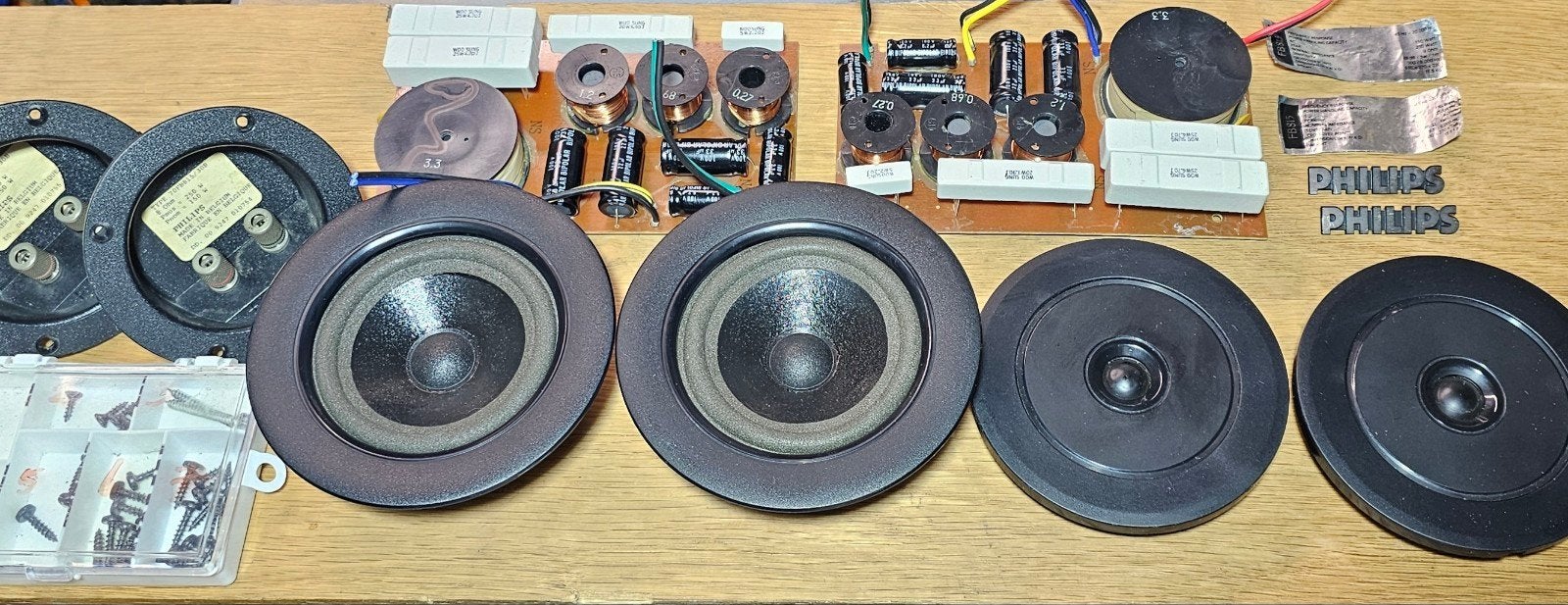 Philips FB 815 / 830 speakers onderdelen - excl. woofers, 150 watt of meer, Philips, Gebruikt, Speakerset