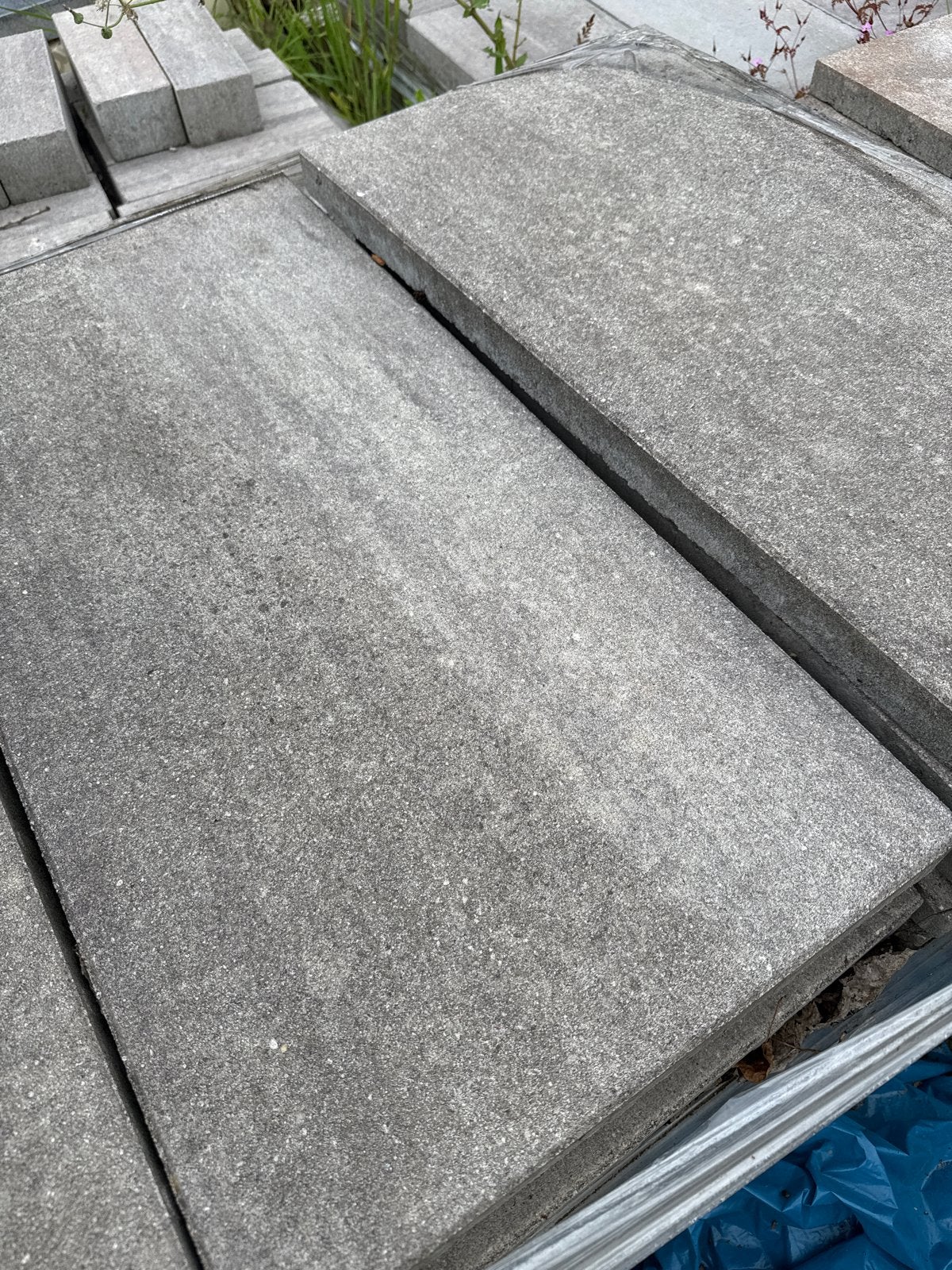 32m2 40x80cm betontegels, Tuin en Terras, Tegels en Klinkers, Ophalen, Gebruikt, 10 m² of meer, Beton
