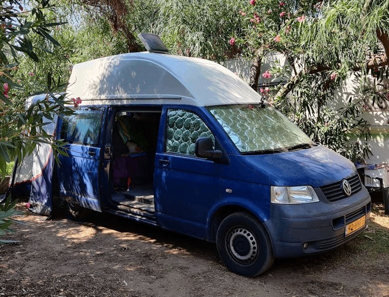 Volkswagen Transporter T5 camper, Caravans en Kamperen, Campers, Buscamper of Camperbus, Volkswagen, Luifel, Tot en met 2
