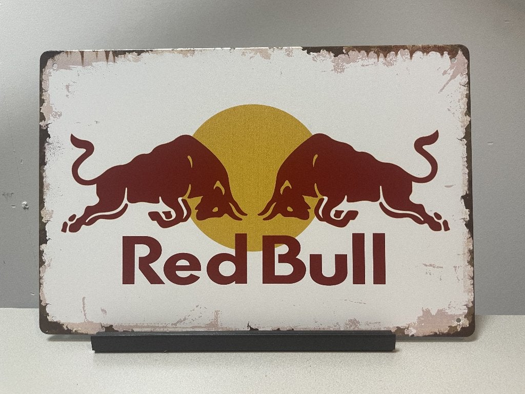 Red Bull metalen reclamebord / wandbord, Www.pand50.nl, Reclamebord, Ophalen of Verzenden, Printer 29B Coevorden