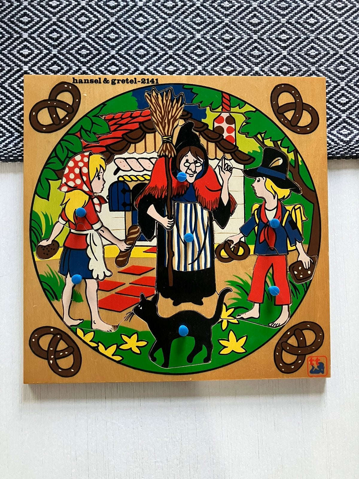 Simplex vintage hout houten puzzel hans en grietje, Ophalen of Verzenden, 10 tot 50 stukjes, Gebruikt