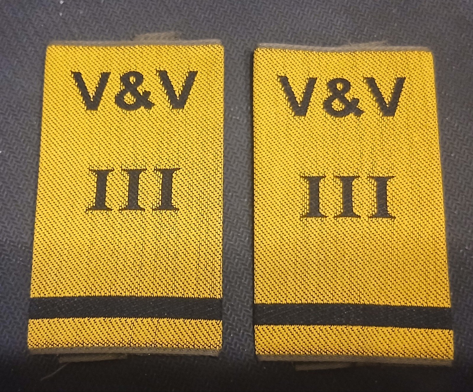 V&V Niveau 3 Schouderstukken / Epauletten, Ophalen of Verzenden, Landmacht, Nederland, Overige typen