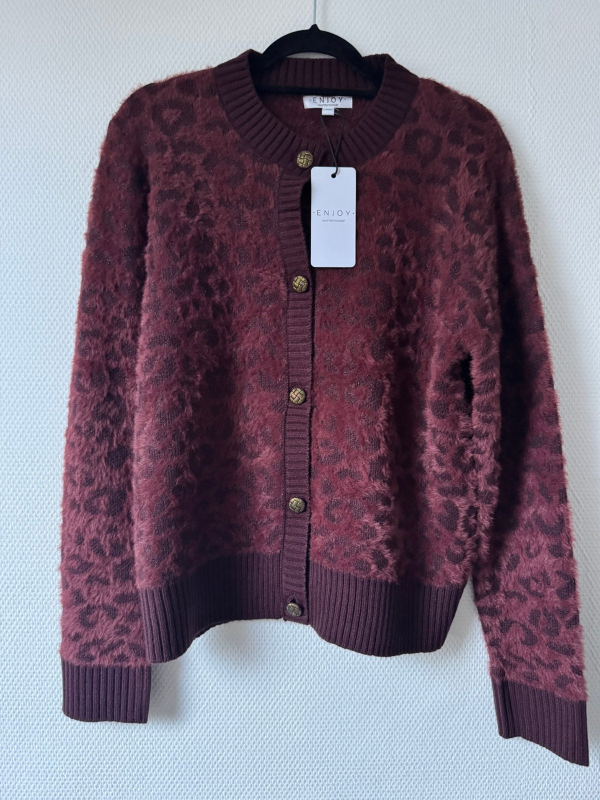 Nieuw Enjoy panter luipaardprint vest fluffy XXL, Verzenden, Nieuw, Maat 46/48 (XL) of groter, Rood