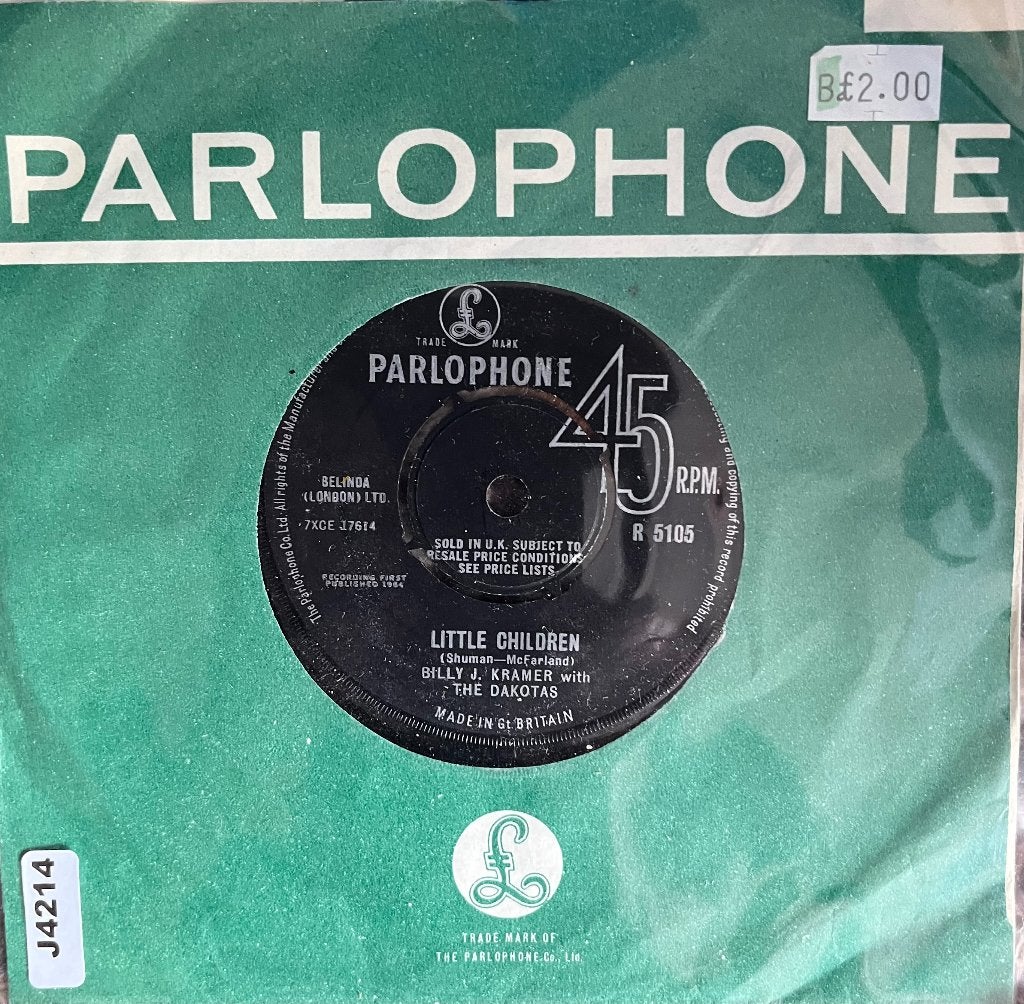 Billy J.Kramer with the Dakota's. Little children., 7 inch, Ophalen of Verzenden, Zo goed als nieuw, Pop