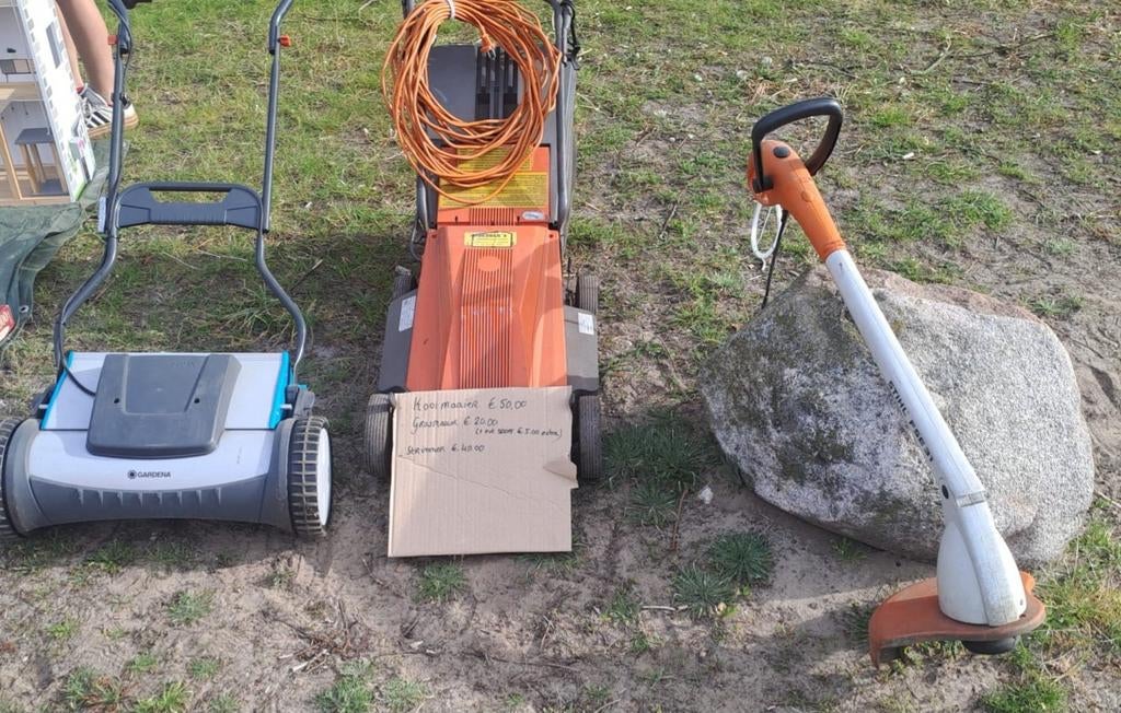 Kooimaaier, grasmaaier en trimmer electrisch, Tuin en Terras, Kooimesmaaier, Ophalen, Gebruikt