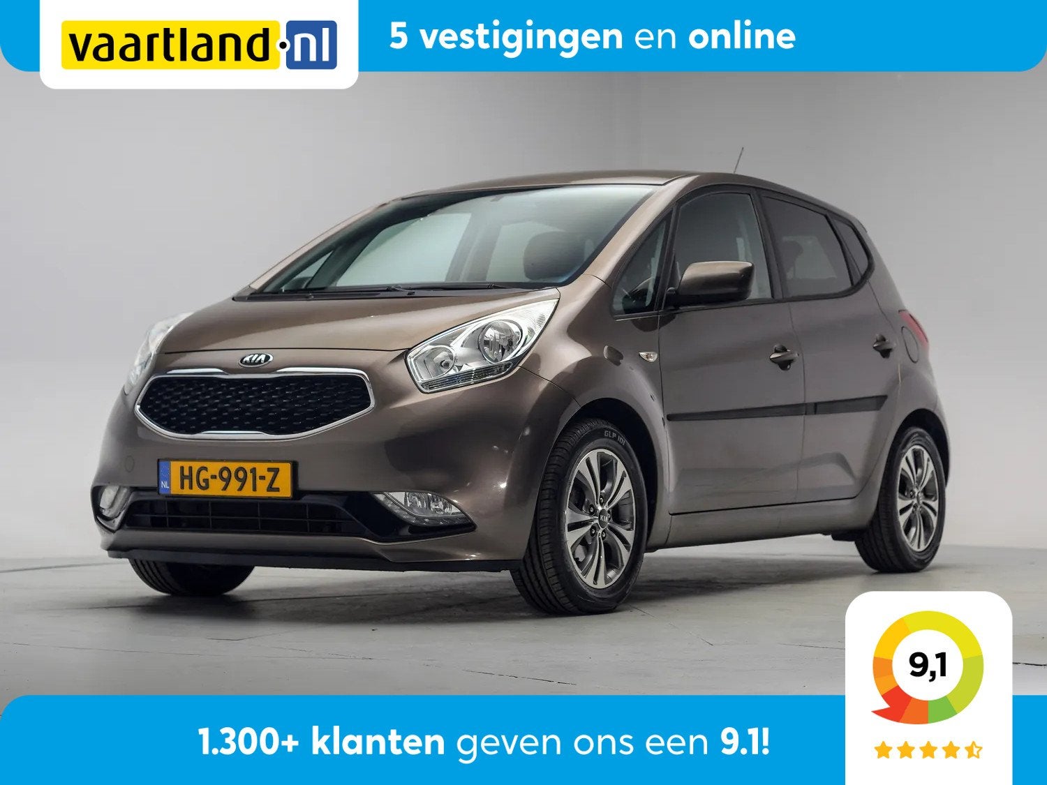 Kia Venga 1.6 CVVT DynamicLine Aut. [ Camera Half Leder PDC, Auto's, Automaat, 15 km/l, Gebruikt, 1591 cc