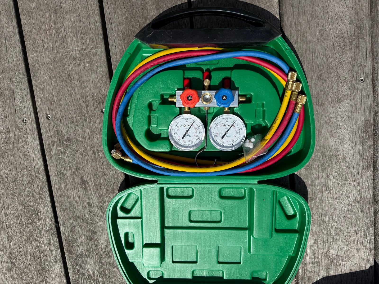 Manifoldmeter set voor airco R410a, Ophalen of Verzenden, Gebruikt, Overige typen, Overige merken